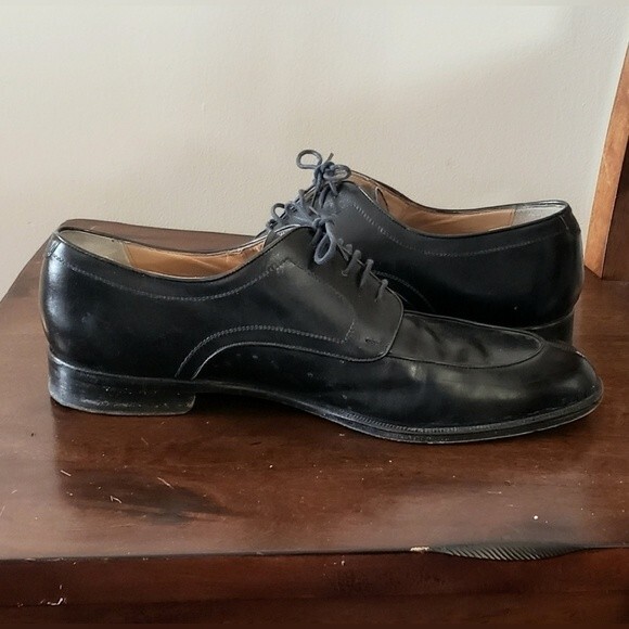 Bruno Magli Loren Men's Black Leather Dress Shoes Made in Italy Size 1… - Picture 4 of 11